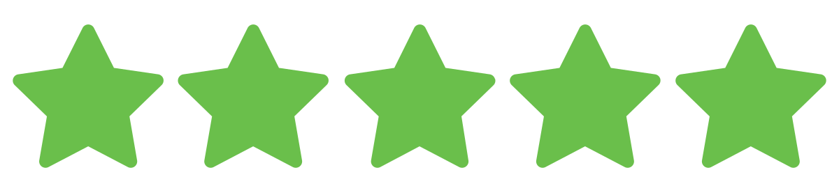 Five-star reviews graphic representing top-rated orthodontic care at Kohrs Orthodontics in Aurora, Bennett, and Strasburg, CO