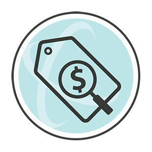 Transparent orthodontic pricing icon representing affordable braces and Invisalign in Aurora CO